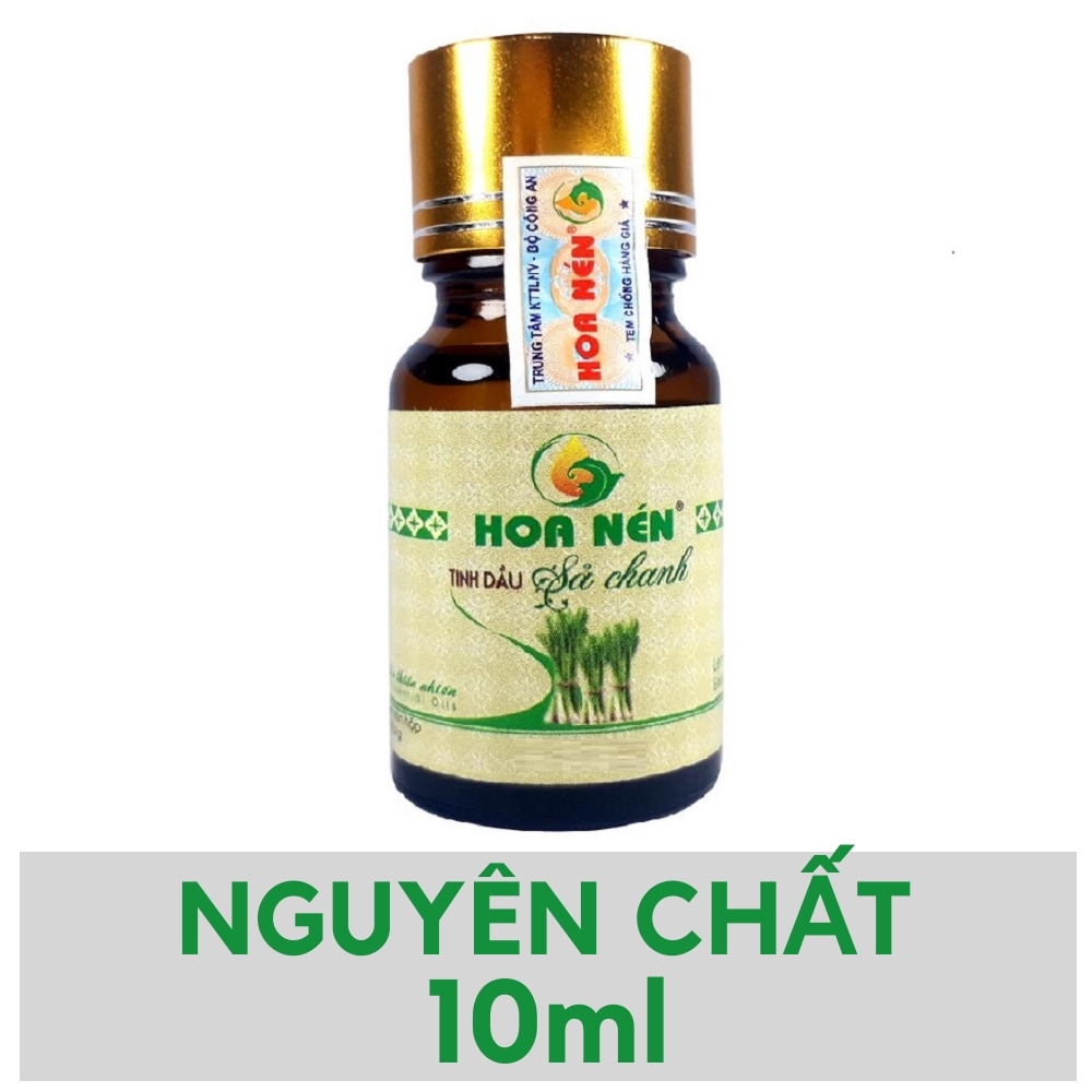 Tinh dầu Sả chanh (Chọn loại 10ml và 100ml) đuổi muỗi thơm phòng khử mùi nhãn Hoa Nén thiên nhiên hàng Việt Nam