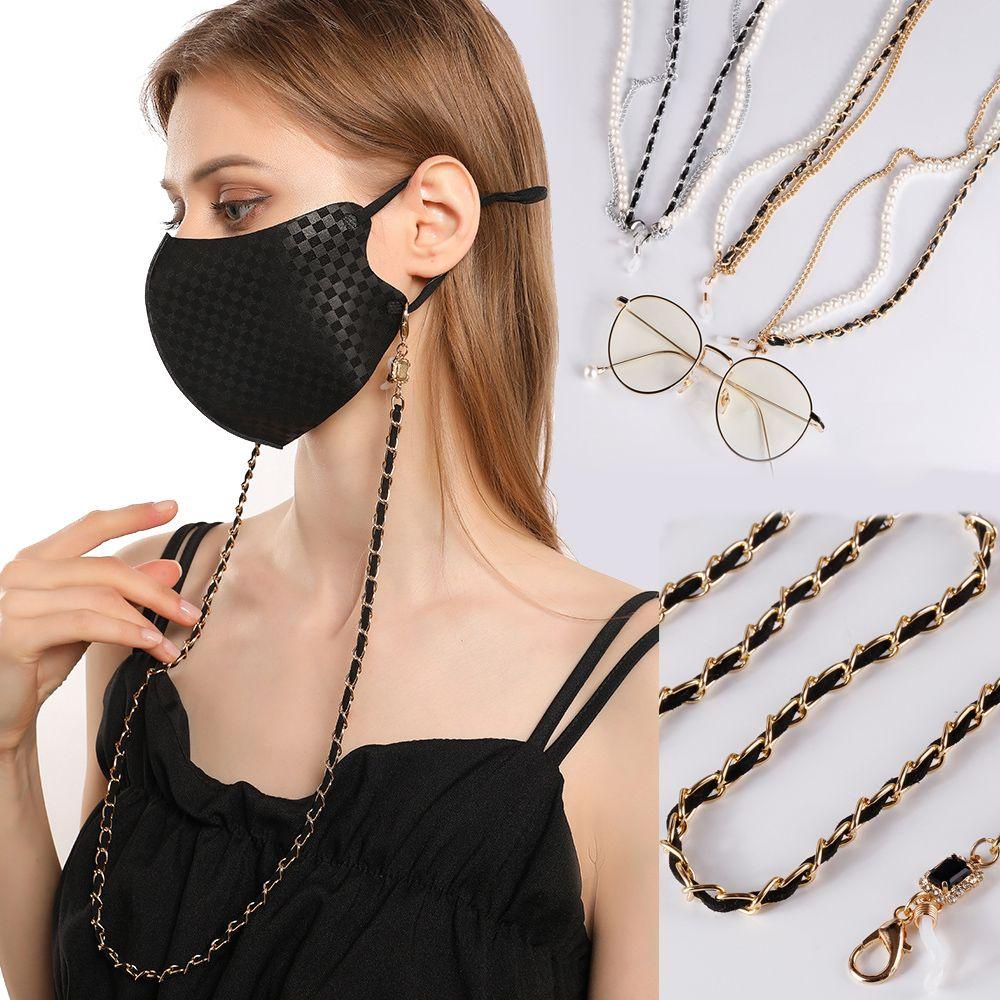 Dây Đeo Mắt Kính Màu Đen Phong Cách Punk Chống Thất Lạc Cho Nam Và Nữ