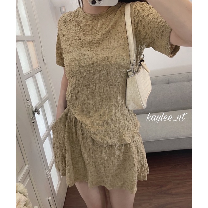 Set áo mix chân váy xoè 2 lớp chất xốp