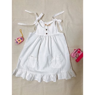Đầm Linen trắng cho bé