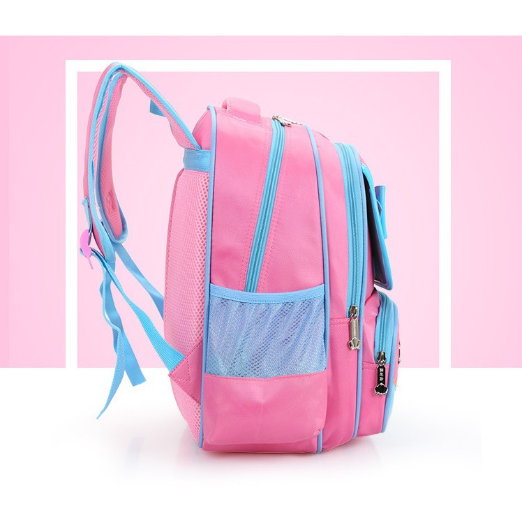 Balo bé gái cấp 1 kèm búp bê và bóp viết (loại tốt)