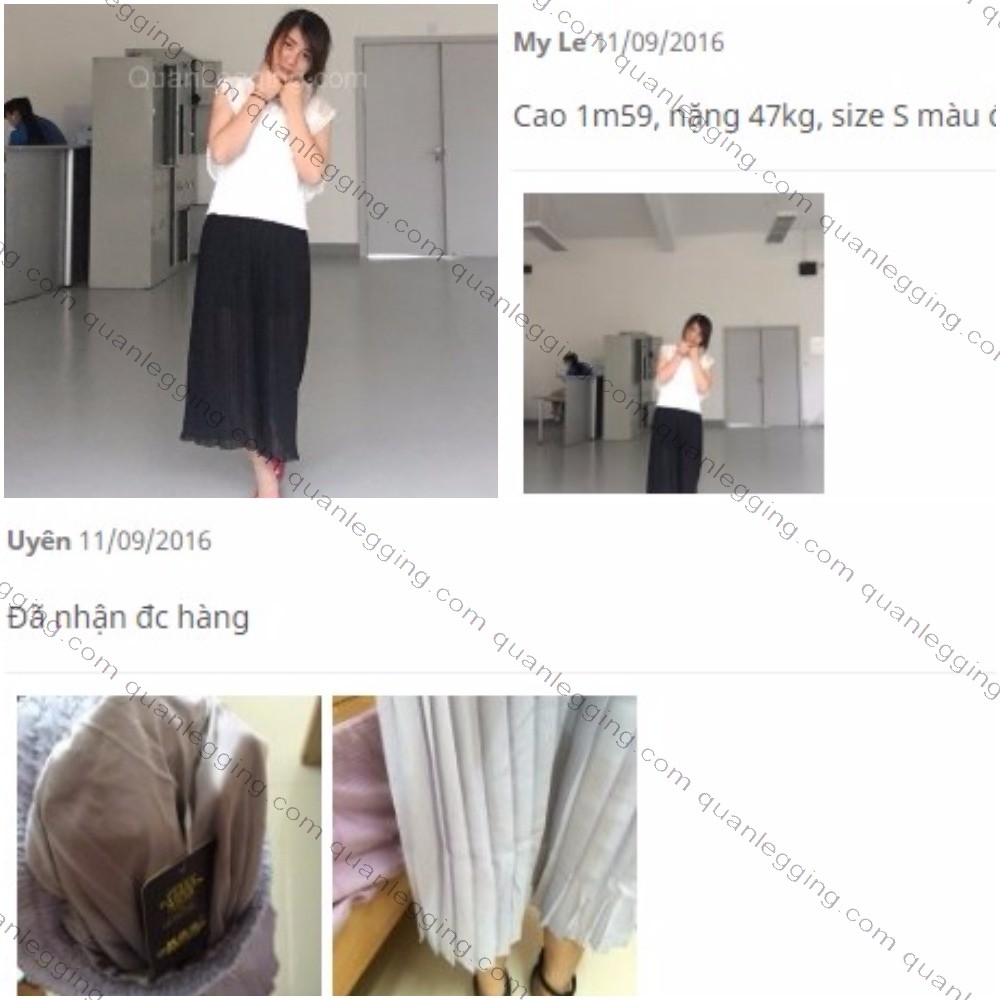 Váy quần xếp ly, quần ống rộng xếp ly, Culottes xếp ly -QC05