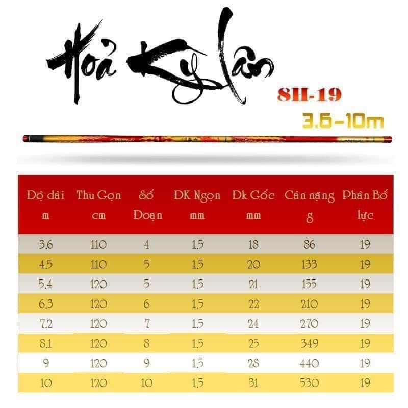 Cần Câu Tay Hoả Kỳ Lân 8H Bản Săn Hàng Cần Câu Đài Câu Đơn Carbon Xoắn X Tặng Kèm Ngọn Phụ