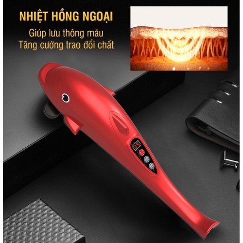 Máy massage cá heo cầm tay pin sạc Nikio NK-178 - 7 đầu thế hệ mới