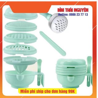 Bộ chế biến ăn dặm kiểu Nhật 9 dụng cụ cho bé
