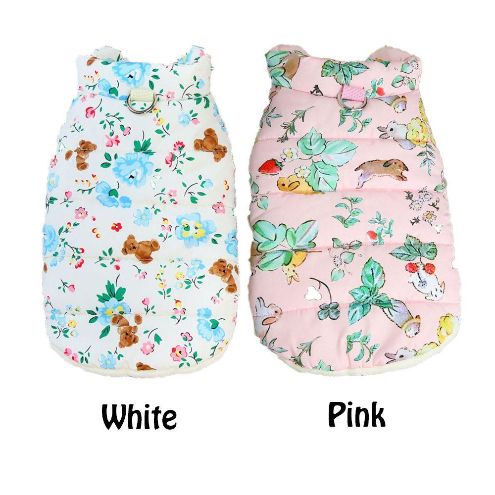 Áo Khoác Giữ Ấm In Họa Tiết Hoạt Hình Kèm Dây Dắt Dành Cho Thú Cưng LAYOR1