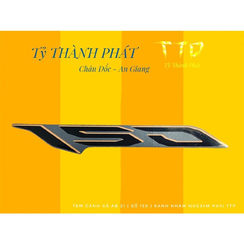 Tem cánh bửng AB 2021 ( số 150 ) Xanh Nhám NHC34M Phải