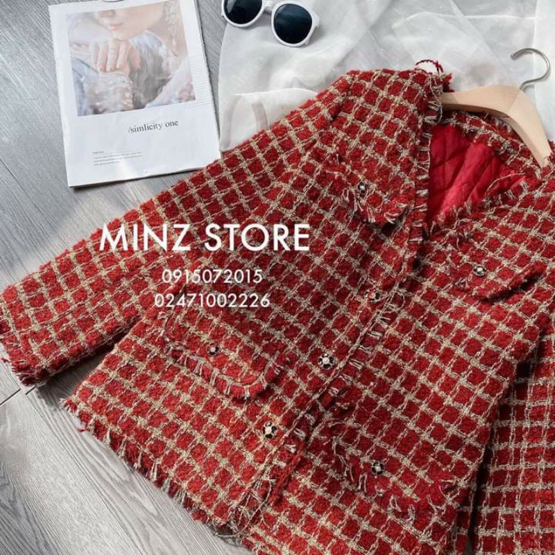 Áo dạ tweet đỏ minz store_ SIZE M
