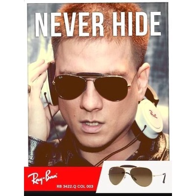 Kính Mát Rayban Aviator Crap bọc da RB3422Q 001/M9 (58-14-135) (Phân Cực) Full Box ⚜️Hàng Authentic⚜️