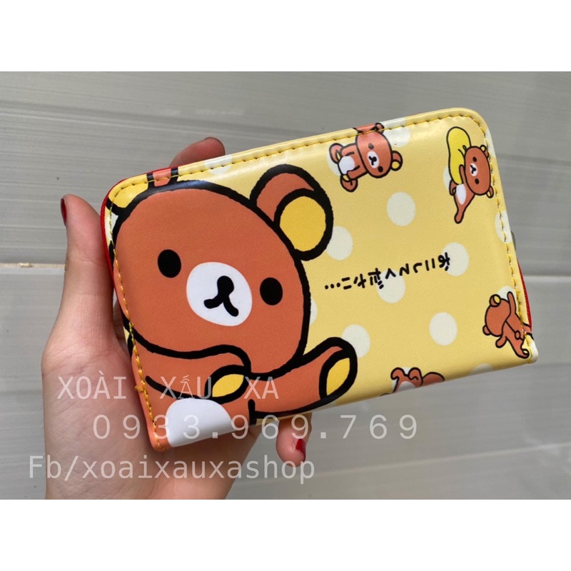 ví tiền cầm tay hoạt hình gấu rilakkuma dễ thương đáng yêu