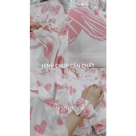 [Mã SKAMCLU7 giảm 10% tối đa 50K đơn 0Đ] ĐỒ NGỦ LỤA PIJAMA CUTE TẶNG KÈM SCRUNCHIE (SẴN) | BigBuy360 - bigbuy360.vn