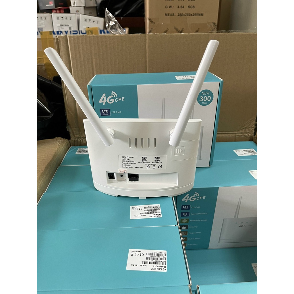 ☢☏Bộ phát wifi 4G Lte CPE R311 pro 3 cổng LAN