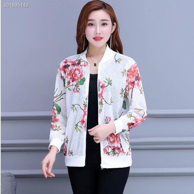 Áo Khoác Mỏng Tay Dài Chống Nắng In Họa Tiết Phong Cách Phương Tây Cho Nữ Trung Niên