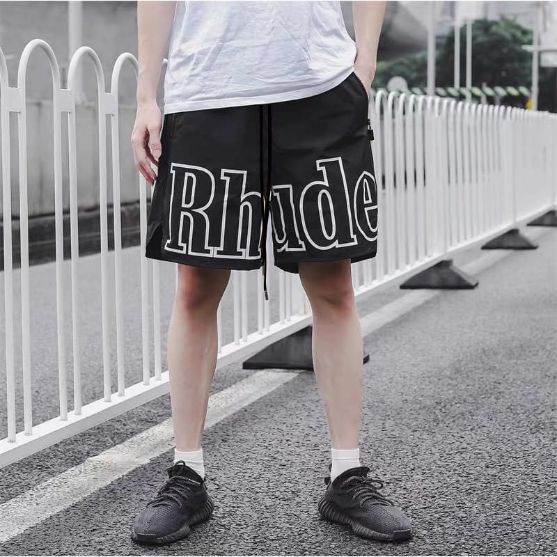 Quần short gió Rhude cao cấp, quần đùi thể thao dây rút thời trang nam nữ unisex , MSW Town