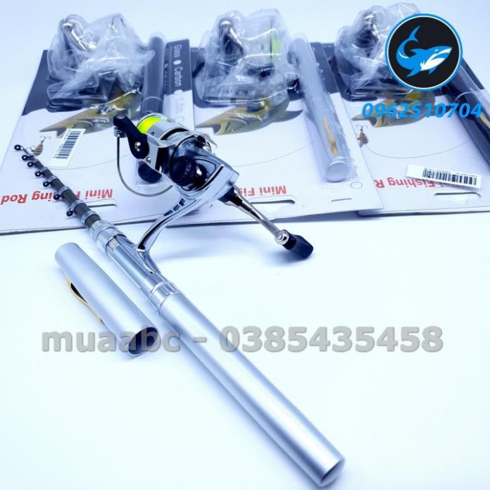 Bộ Cần Câu Bút Máy Đứng Kim Loại Dài 1m4 1m6 Để Vừa Cóp Xe Bỏ Túi