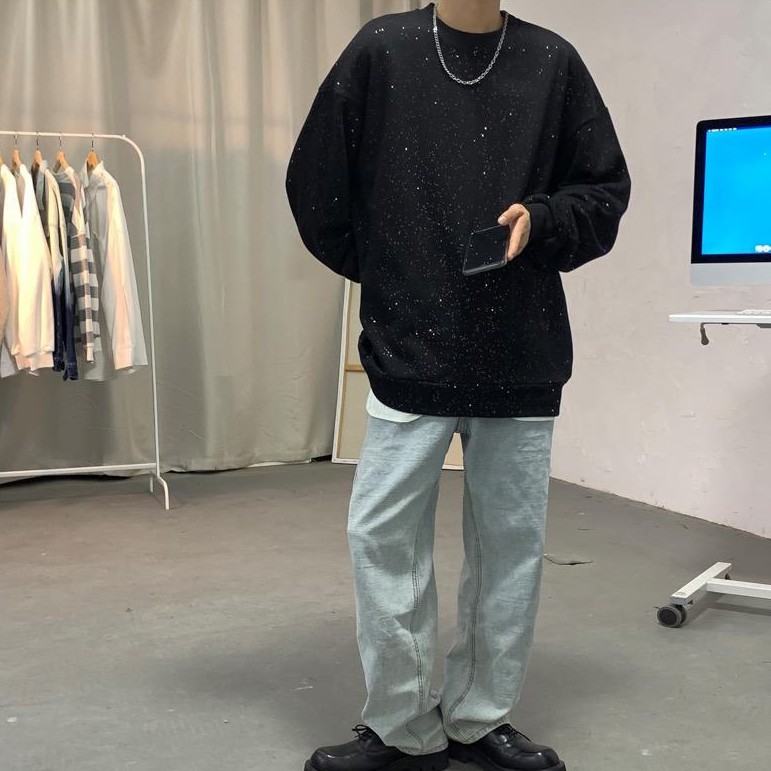 (A281) Áo thun dài tay thu đông 2 màu đen - trắng lấp lánh | BigBuy360 - bigbuy360.vn