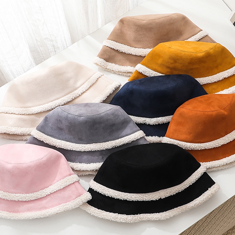 Nón Tai Bèo Phủ Lông Cừu Giữ Ấm Thời Trang Thu Đông Hàn Quốc Sành Điệu Dành Cho Nữ