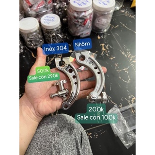 Càng thắng cong take mẫu inox gắn mọi xe
