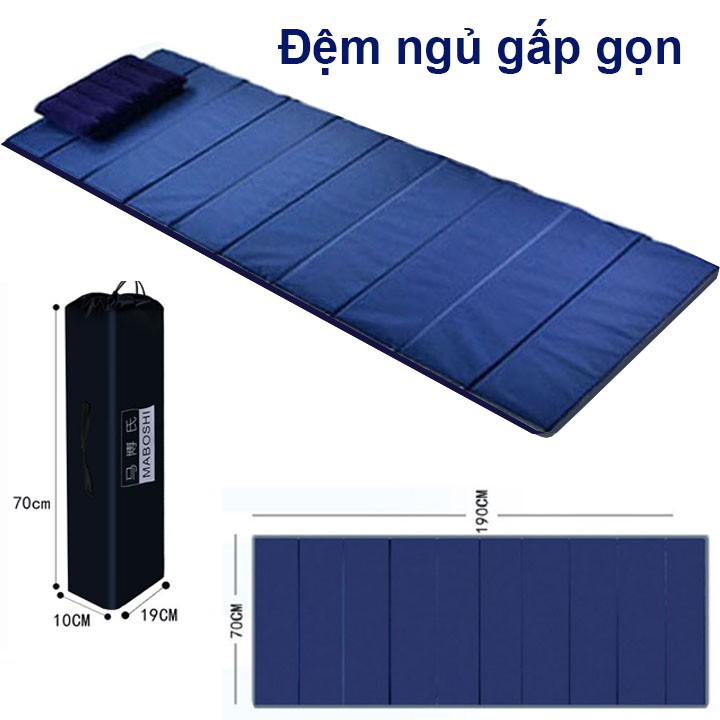 Đệm ngủ văn phòng, nệm ngủ văn phòng gấp gọn kích thước 70 x 190 cm