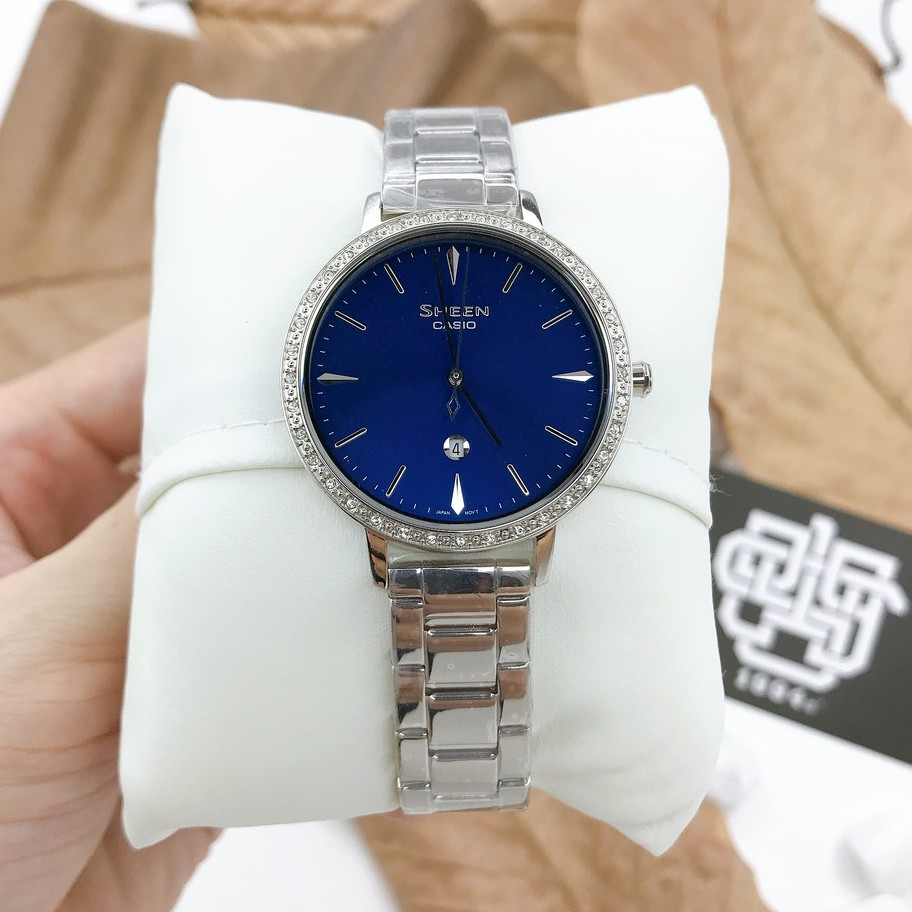 Đồng hồ nữ Casio SHEEN SHE-4535 / SHE-4535YD-2A kính Sapphire, đính đá Swarovski chính hãng