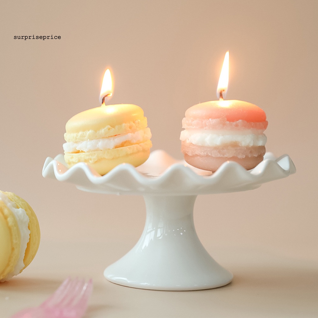 【H】Nến Thơm Trang Trí Hình Bánh Macaron Sáng Tạo Đẹp Mắt