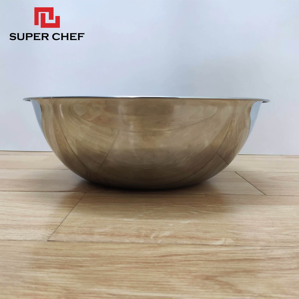 Thau Inox 304 Dày Super Chef  Cao Cấp Siêu Bền Tiện Lợi SC_MB3221.24.27.30