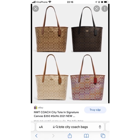 Túi tote coach hãng 35cm