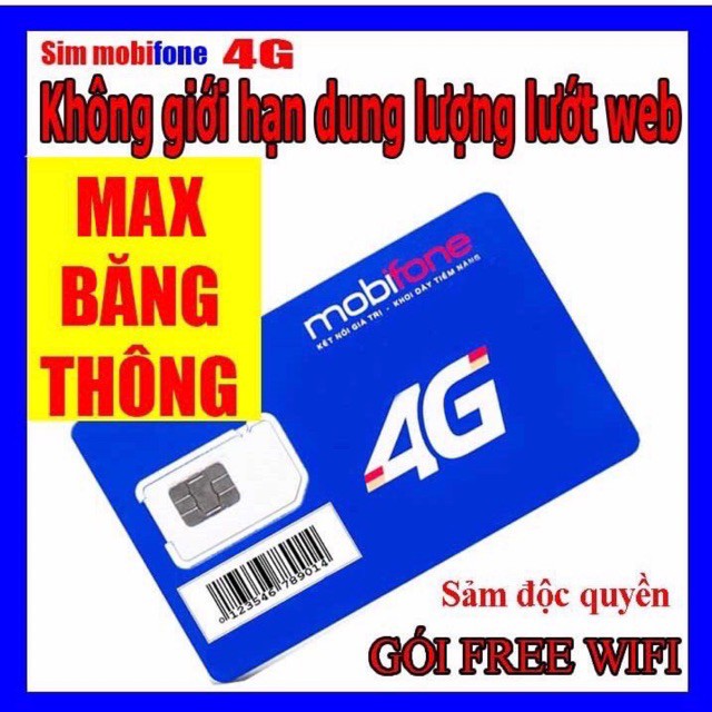 { SIM MMO }   SIM 4G MOBIFONE GÓI BL5GT & DIP50  XÀI THAGA KHÔNG GIỚI HẠN DUNG LƯỢNG DATA