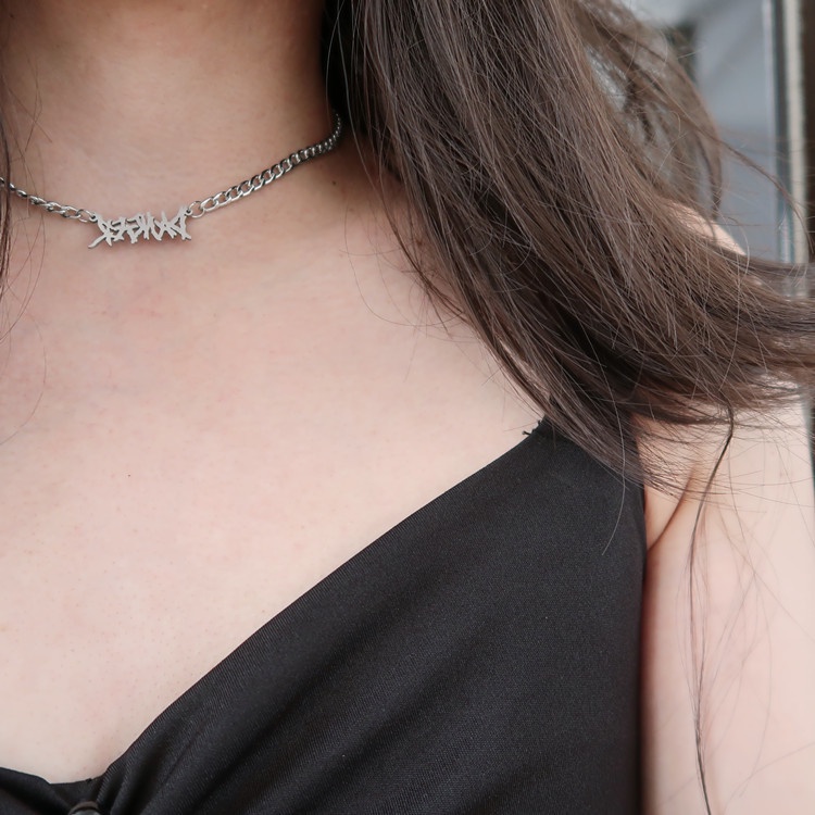 Vòng cổ Hình Cây Gai Nhọn Phong Cách punk Cá Tính