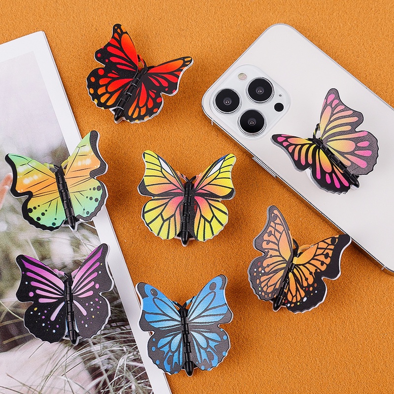 Giá Đỡ Điện Thoại Dạng Gập Họa Tiết Bướm Dễ Thương Cho Tất Cả Các Dòng Điện Thoại
