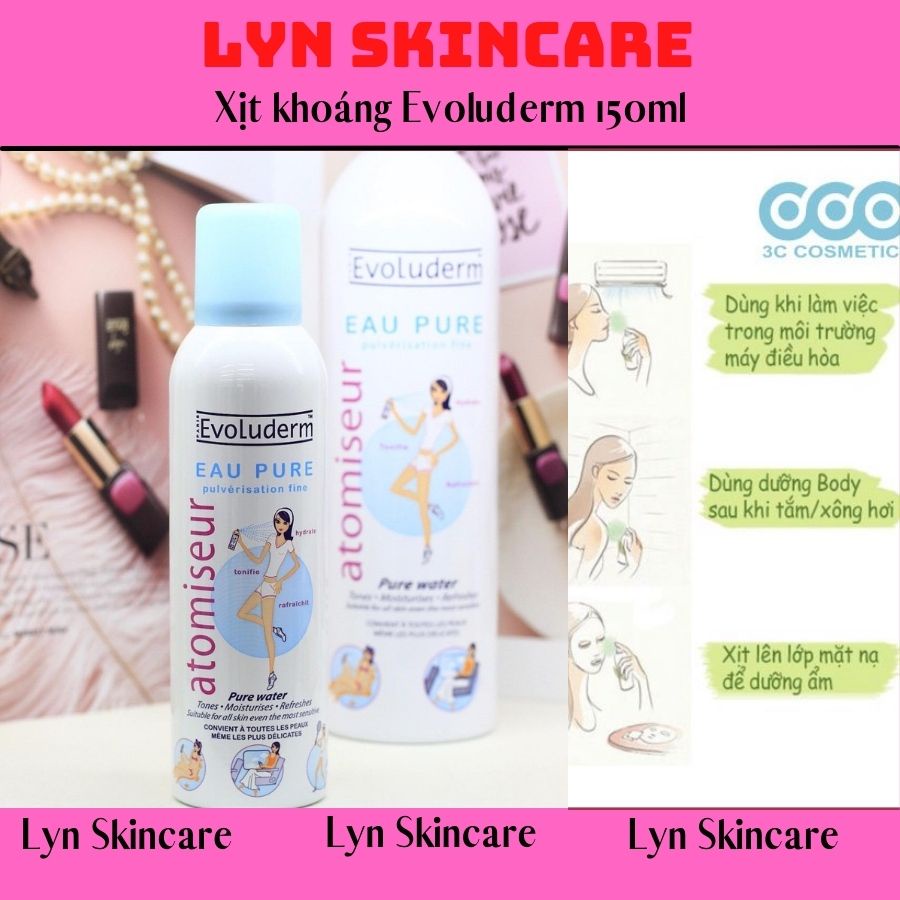 { Hot Sale !!! } Xịt Khoáng Evoluderm Pháp Cấp Ẩm Làm Dịu Da 150ml