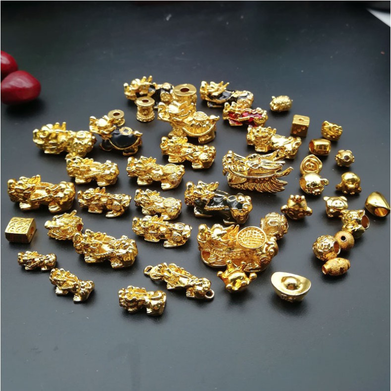 Phụ Kiện DIY Mạ Vàng 24K Xỏ Vòng Đá Chuổi Hạt
