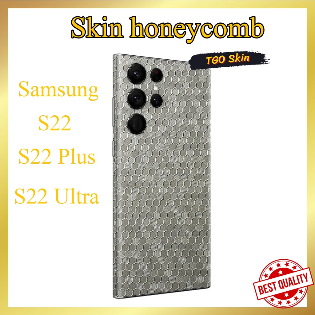 Miếng dán skin Honeycomb Samsung S22 / S22 Plus / S22 Ultra cao cấp