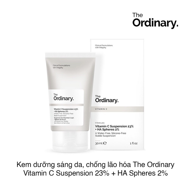 KEM dưỡng sáng da The Ordinary Vitamin C Suspension 23% + HA Spheres 2% 30ml