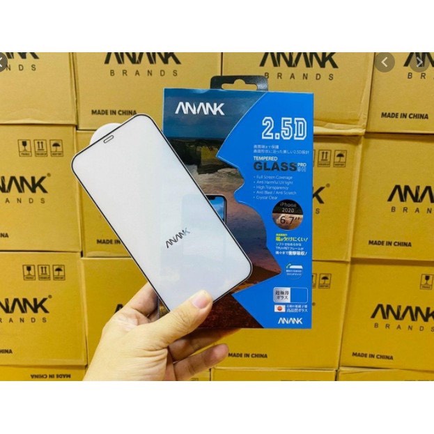 Kính cường lực full màn cho Smart IPhone 14 Promax , 13 Promax ,13 Pro , 12 Promax chính hãng ANANK công nghệ Nhật bản