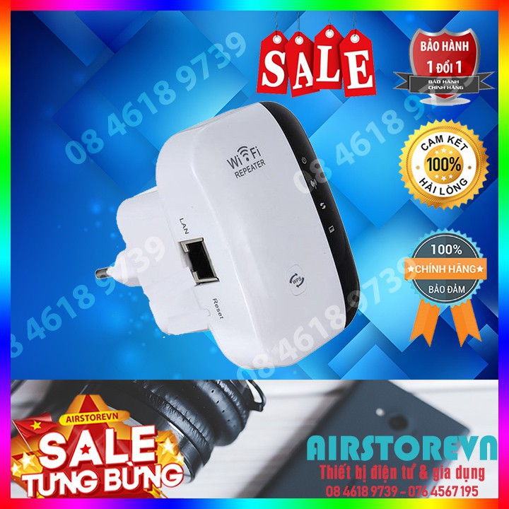 Cục kích sóng wifi repeater Wireless-N 300Mbps- Siêu bảo hành 1 đổi 1