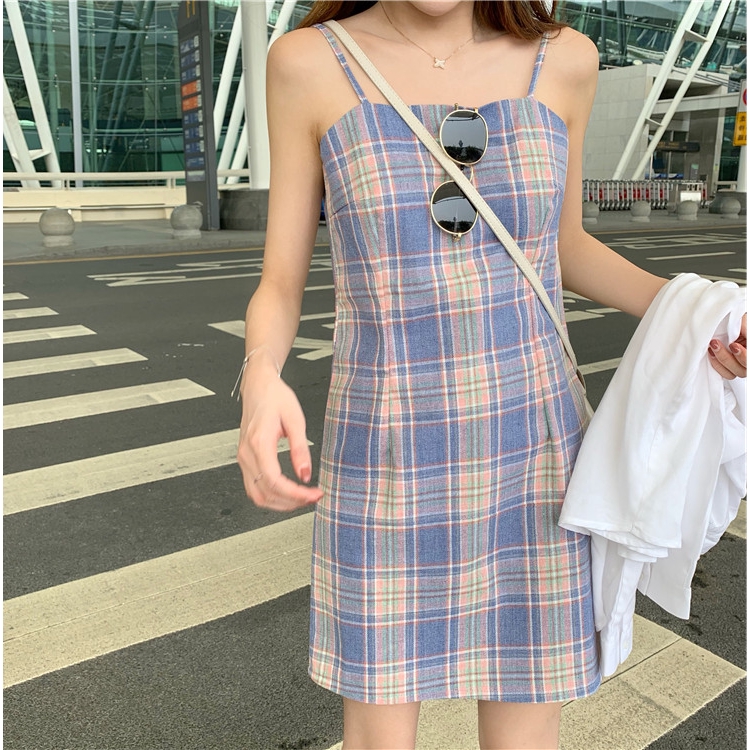 NRVP Đầm 2 dây kiểu retro thời trang hè 2020