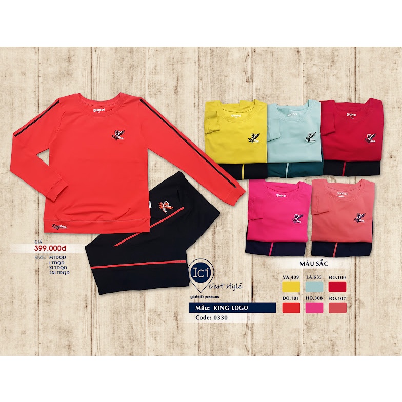 Bộ đồ nữ,bộ mặc nhà thu đông Gia Hồi mẫu Kinglogo