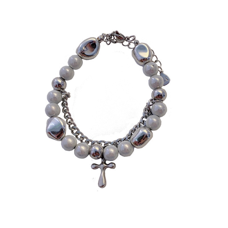 Vòng Tay Ngọc Trai Phản Quang Hai Lớp 19A1502 Phong Cách Hip Hop