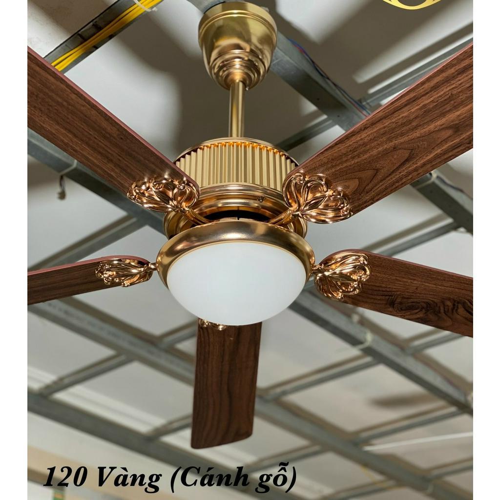 Quạt Trần Đèn Q-120 Sải Cánh 1m40 Động Cơ Lõi Đồng Công Xuất 55w_Đèn Led sáng 3 chế độ_Có Điều Khiển Từ Xa_Bảo Hành 2 N