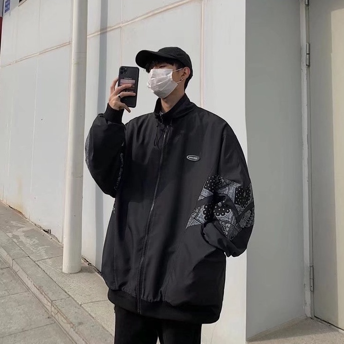 Áo khoác nam form rộng vải dù cao cấp áo bomber thời trang Hàn Quốc dáng Unisex nam nữ bigsize gió 2 lớp phong cách cực chất top Jacket