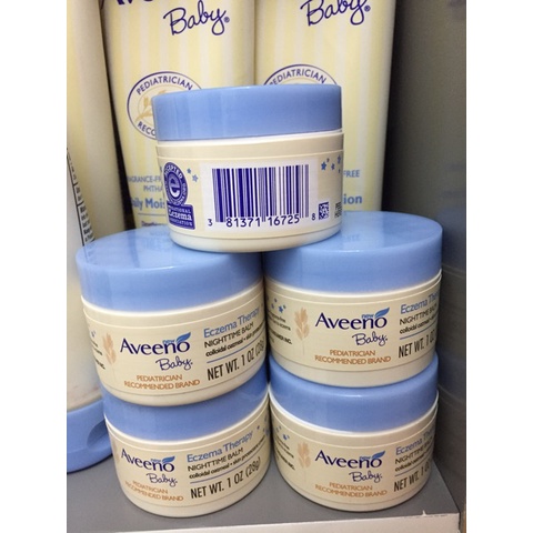 KEM GIẢM CHÀM LÁC AVEENO BABY ECZEMA THERAPY NIGHTTIME BALM 28G CHÍNH HÃNG - 9503