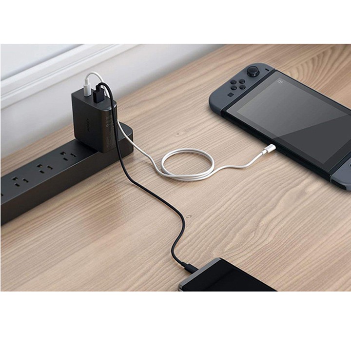 Sạc Aukey PA-Y11 Quick Charge 3.0 + Power Delivery 3.0 (Đen) - Hàng chính hãng