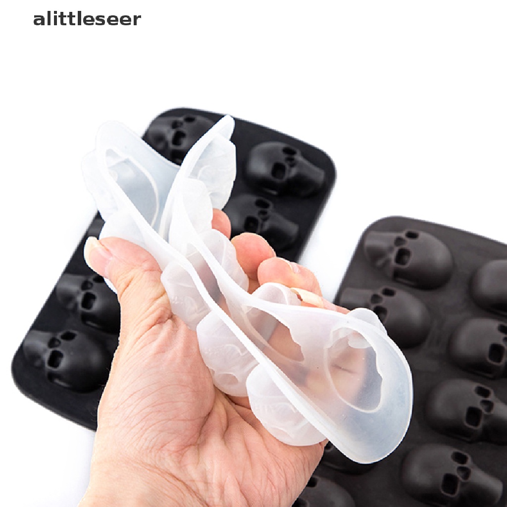 Khuôn Làm Đá / Sô Cô La / Sô Cô La Bằng Silicone Có 10 Ô Hình Đầu Lâu 3D