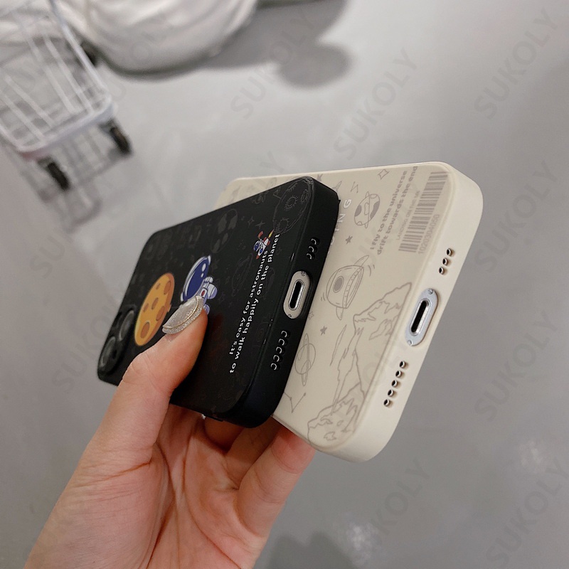 Mới Ốp Điện Thoại Hình Phi Hành Gia Cho iPhone 13 pro Max 12 pro Max 6s plus 7 plus 8 X Xs Xr Xsmax 11 pro Max Se2020