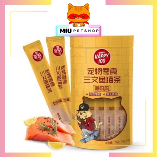 Súp thưởng cho mèo Wanpy Happy 100, Súp thưởng cho mèo đủ vị túi 5 thanh