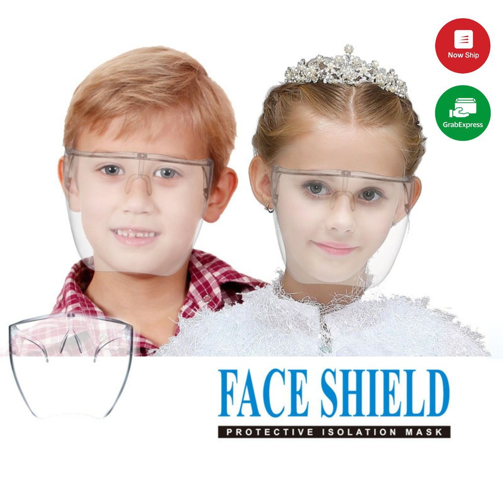 D0921 Kính chắn giọt bắn trẻ em / kid che hết mặt FACE SHIELD chống giọt bắn phòng dịch