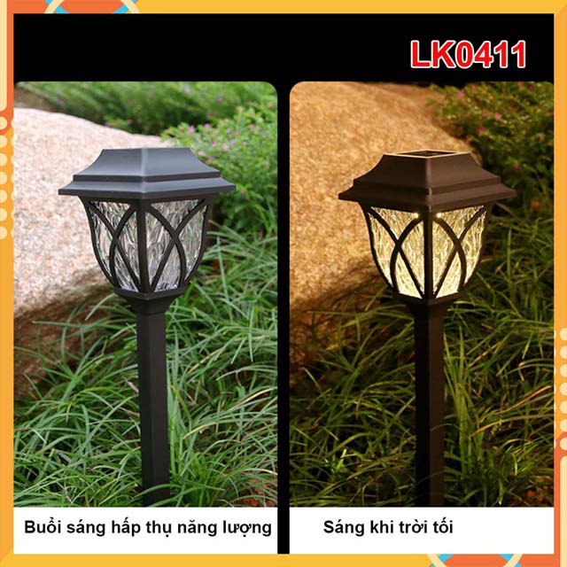 Đèn trang trí sân vườn năng lượng mặt trời, hàng cao cấp ánh sáng trắng 0411