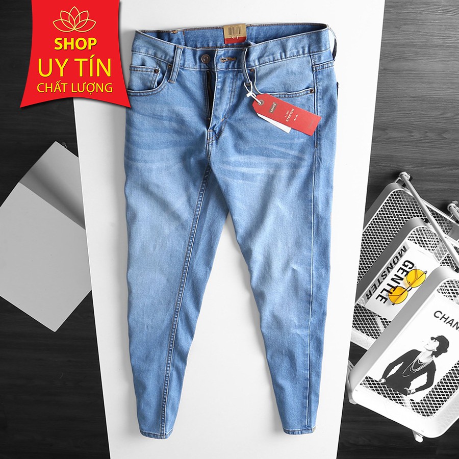 Quần Jean Nam Màu Xanh Trắng Levis 511 Made in Cambodia