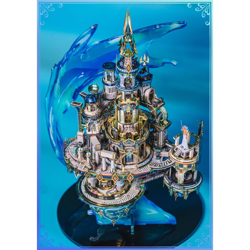 Mô hình lắp ghép kim loại 3d cung điện ATLANTIS  +tặng kèm 1 mô hình 120k tự chọn